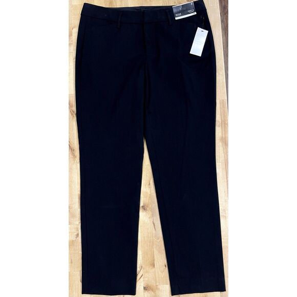 ANA Ankle Pant Dress Slacks Black, Mid-Rise, Stretch, Straight Leg, Women's Size - Picture 1 of 9